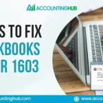 Fix QuickBooks Error 1603